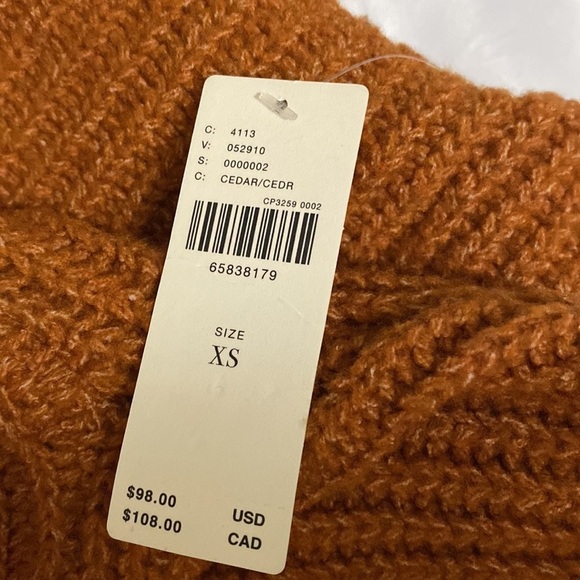 💛 XS 💛 NWT Anthro Sweater Turtleneck Soft Cozy Warm Oversized Cuffs​ - Picture 4 of 6